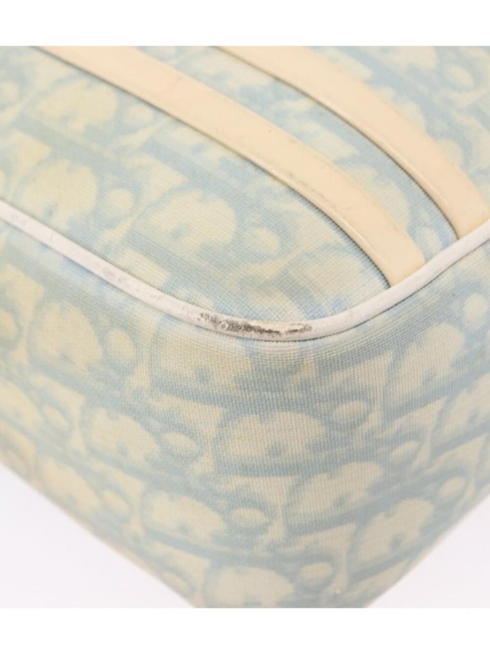 Christian Dior Trotter Canvas Shoulder Bag PVC Light Blue Silver - Picture 9 of 16